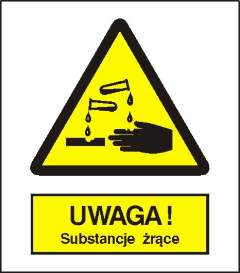 Ostrzeżenie przed substancjami żrącymi